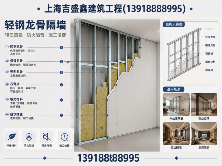 上海上海隔墙施工展示图